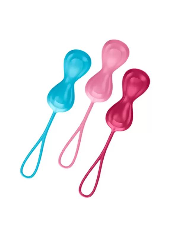 Набор вагинальных шариков Satisfyer Balls Double, со смещенным центром тяжести, 17,5 см, силикон