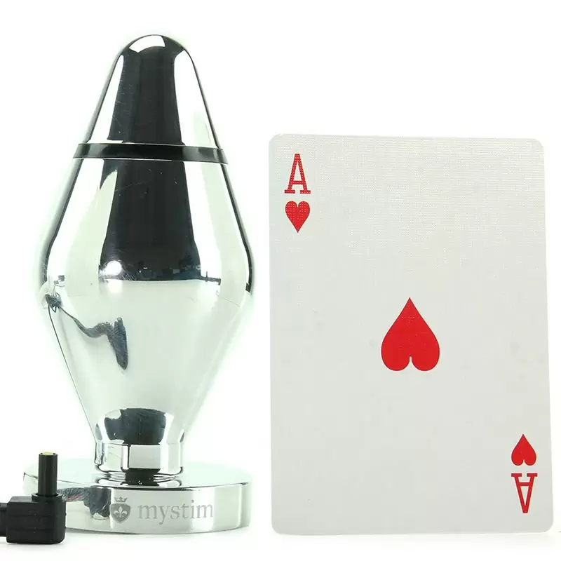 Анальная пробка John L с электростимуляцией – серебристый