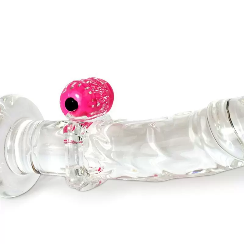 Прозрачное эрекционное кольцо ColorPop Big O с цветным виброэлементом