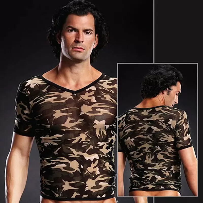 Камуфляжная футболка BlueLine из сетки – L/XL