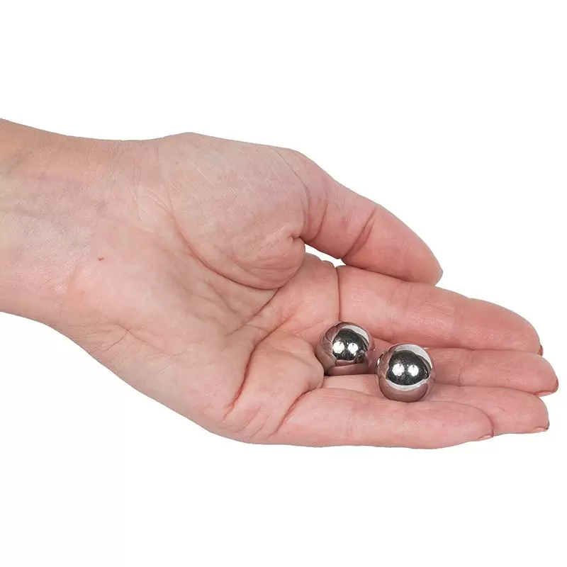 Вагинальные шарики Ben Wa Ball утяжеленные металлические – серебристые