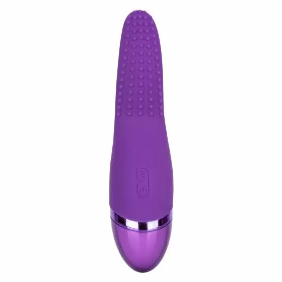 Ребристый стимулятор клитора AURA TICKLER, 12 режимов, 17,3 см, силикон, фиолетовый