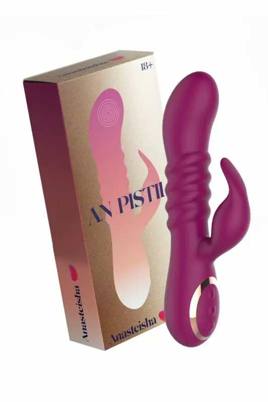 Уникальный вибратор-кролик Anasteisha AN Pistil, 20 см, 15 режимов, с функцией пенетрации, лиловый