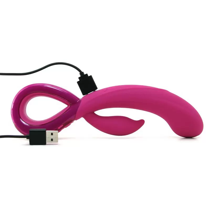 Вибромассажер Leia со стимулятором клитора – розовый