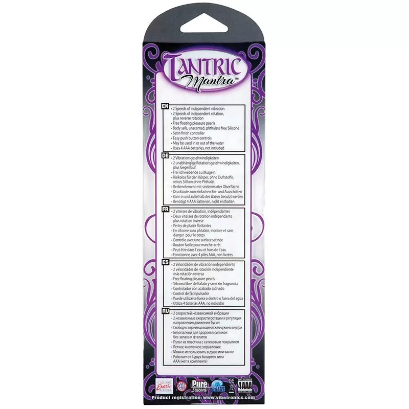 Вибромассажер Tantric Mantra со стимуляцией клитора – фиолетовый