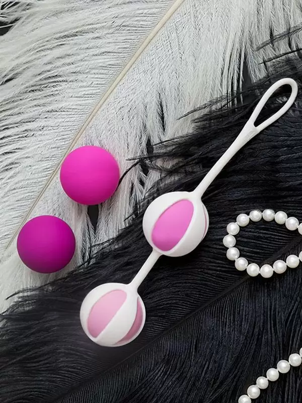 Бархатистые вагинальные шарики Geisha Balls 2 – розовый