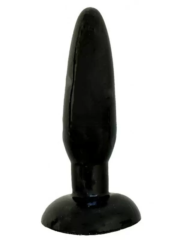 Гибкая анальная пробка Butt Blug на присоске – черный