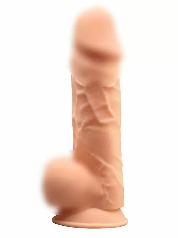 Реалистичный фаллоимитатор SILEXD Model 1 с мошонкой, 21,5 см, силикон, телесный