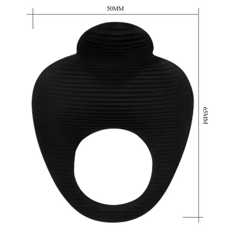 Эрекционное виброкольцо Thimble со стимулятором клитора – черный