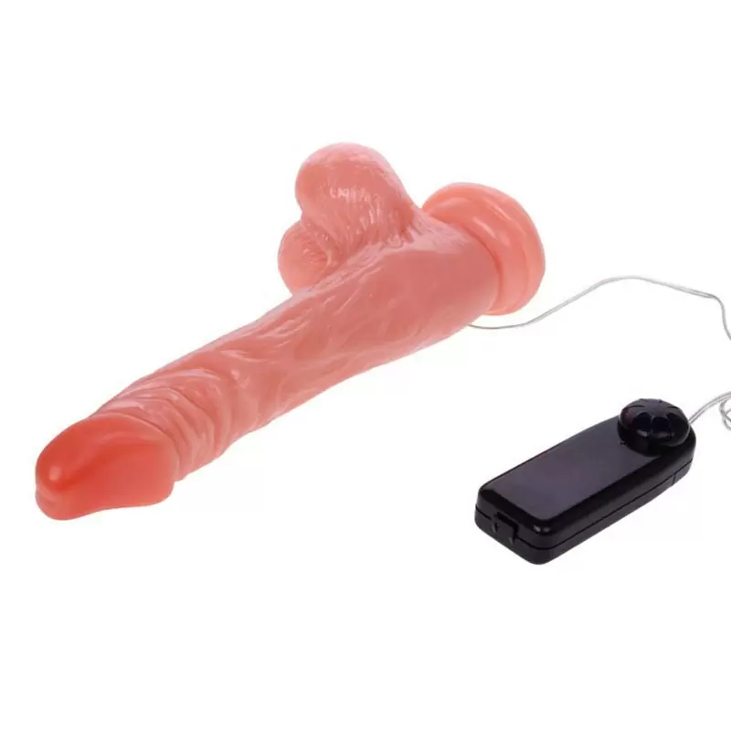 Великолепный изгибающийся вибратор-реалистик на присоске Cock 9.3” – телесный