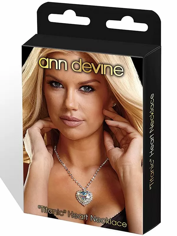 Цепочка с сердцем Ann Devine - Titanic Heart Necklace с большим кристаллом – серебристый