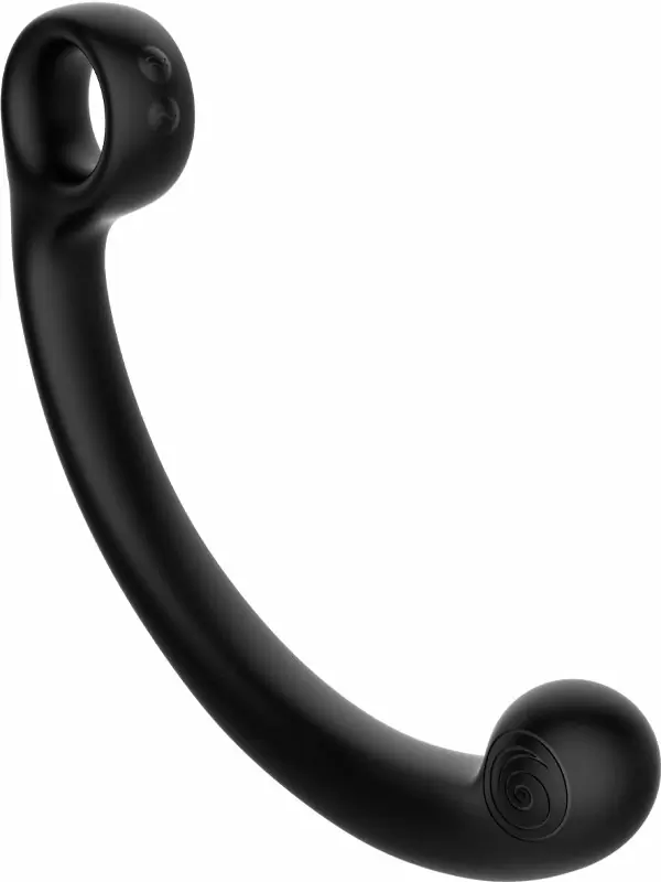 Изогнутый вибратор SVibe Snail AXI Spot Wand, технология AuraTouch, 8 режимов, 20,8 см, силикон, черный