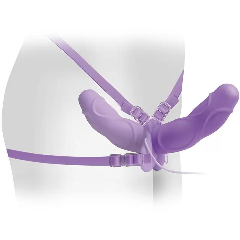 Страпон женский с вибрацией Double Delight Strap-On