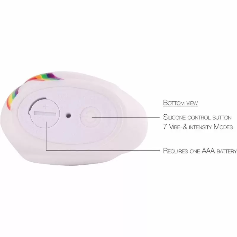 Вибратор-уточка Big Teaze Toys I Rub My Duckie 2.0, белый с радужным