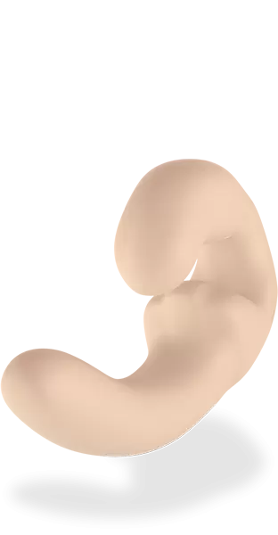 Анатомический страпон Fun Factory Sharevibe, безремневой, со съемной вибропулей, 22 см, бежевый