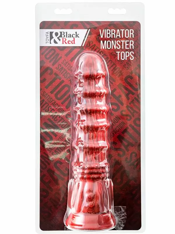 Необычный вибратор TOYFA Monster Tops, 27 см, 10 режимов, силикон
