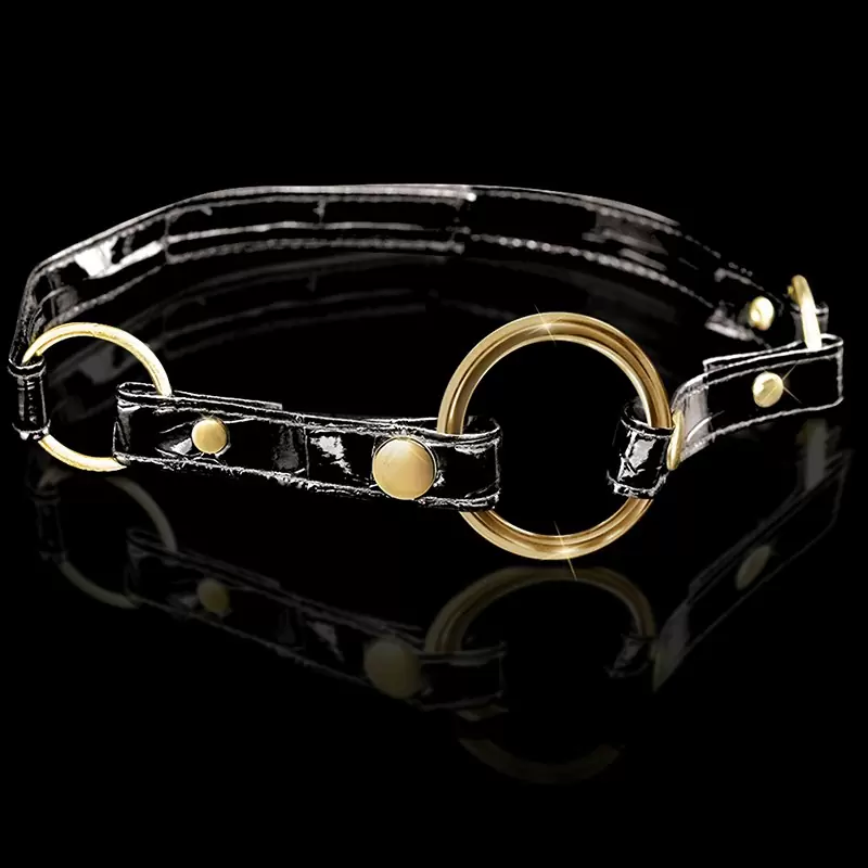 Кляп-рамка Fetish Fantasy Gold черный с золотом