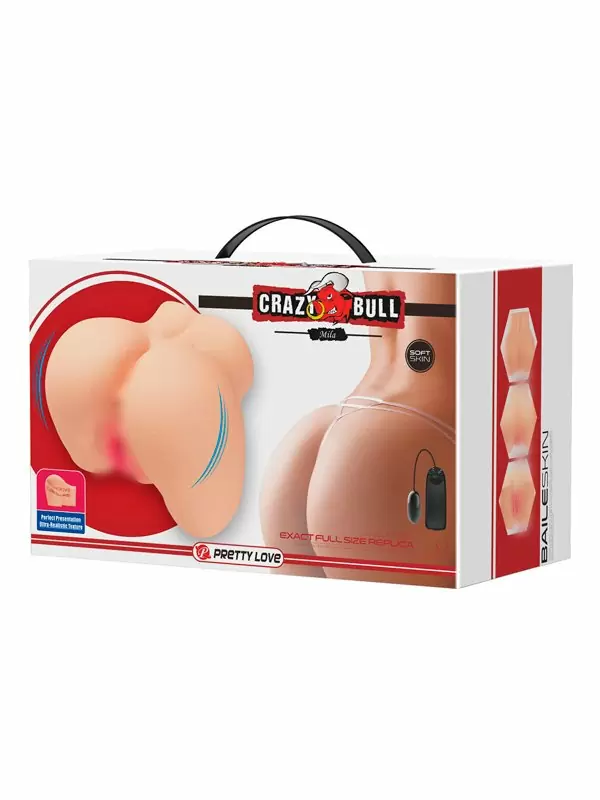 Реалистичный мастурбатор Baile Mila, мини-полуторс вагина-анус, ТПР, телесный