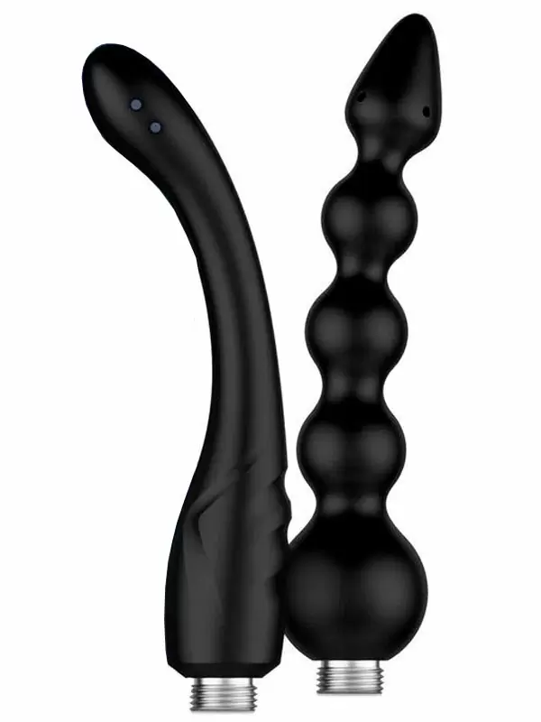 Набор для анального душа Nexus Shower Douche Duo, для опытных пользователей, 2 насадки, черные | Он и Она 18+