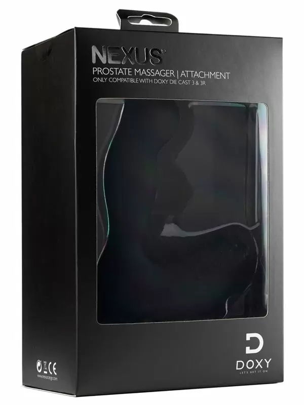 Насадка-стимулятор простаты Nexus, для вибратора Doxy, 16 см, силикон, черный