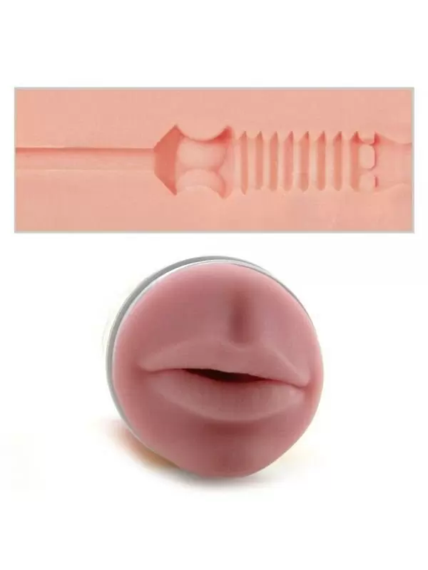 Мастурбатор ротик Fleshlight SIAC Banana Cream Soda в банке - розовый