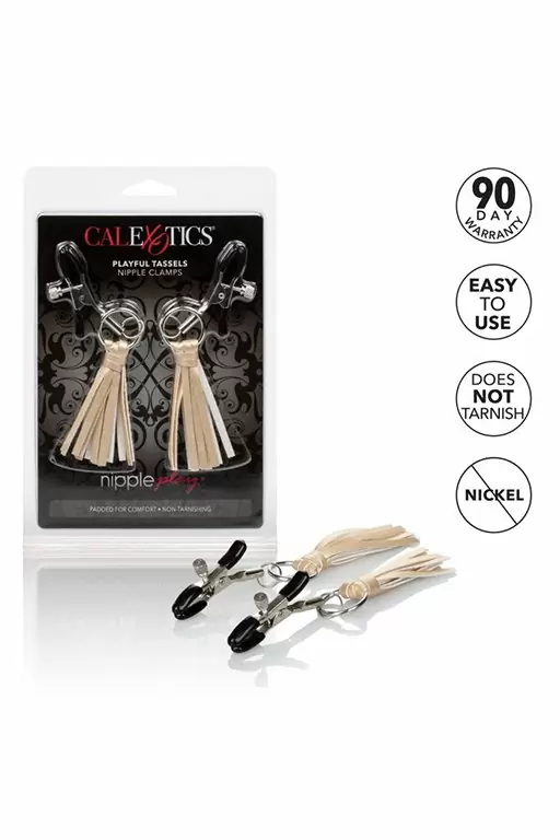 Зажимы для сосков Nipple Play Playful с кисточками - золотой