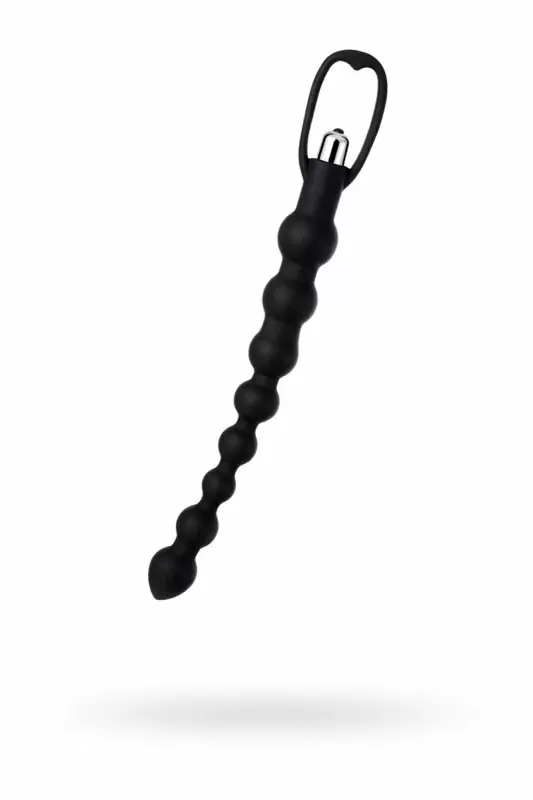 Анальная цепочка TOYFA A-Toys с вибрацией – черный
