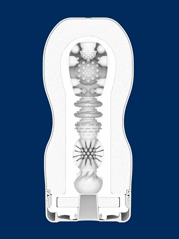 Нереалистичный мастурбатор Tenga Premium 20th Anniversary, 15,5 см, ТПЭ, синий