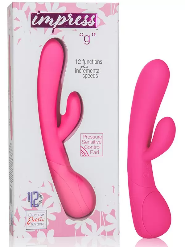 Вибромассажер Impress “g” со стимуляцией клитора – розовый
