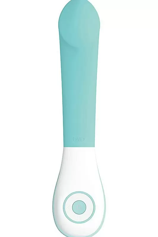 Перезаряжаемый вибромассажер Ovo E3 для стимуляции точки G - голубой
