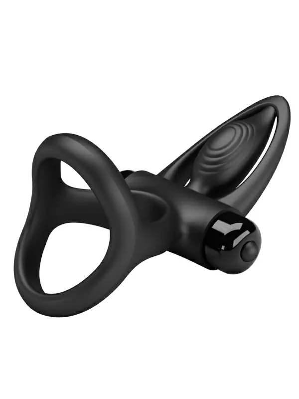 Многофункциональное эрекционное кольцо Pretty Love, с вибрацией, 10 режимов, чёрное