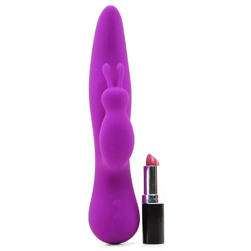 Вибромассажер Vanity Vr16 со стимулятором клитора в форме кролика  – фиолетовый