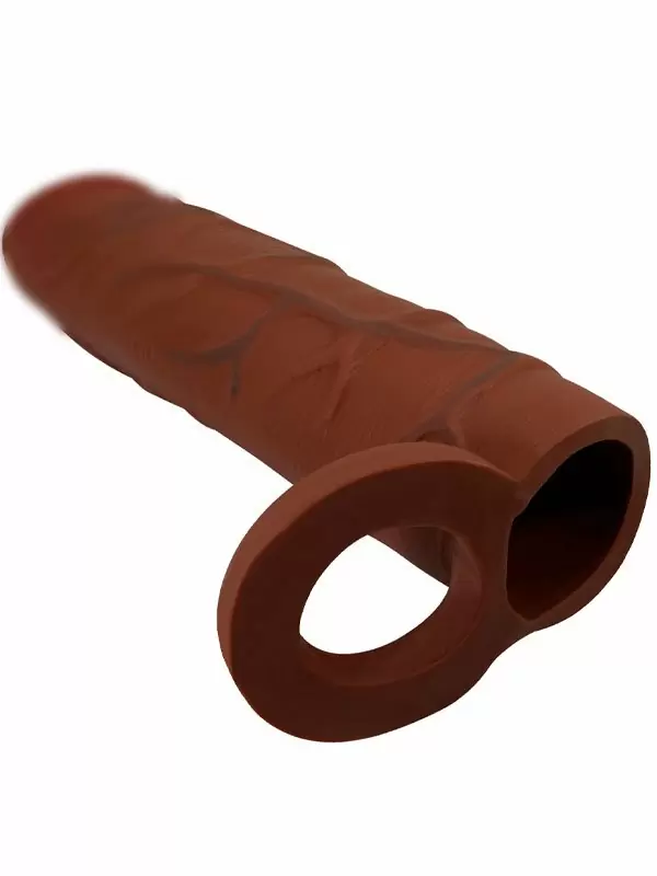 Реалистичная насадка-удлинитель Baile Kaile, с подхватом мошонки, ТПР, 15 см