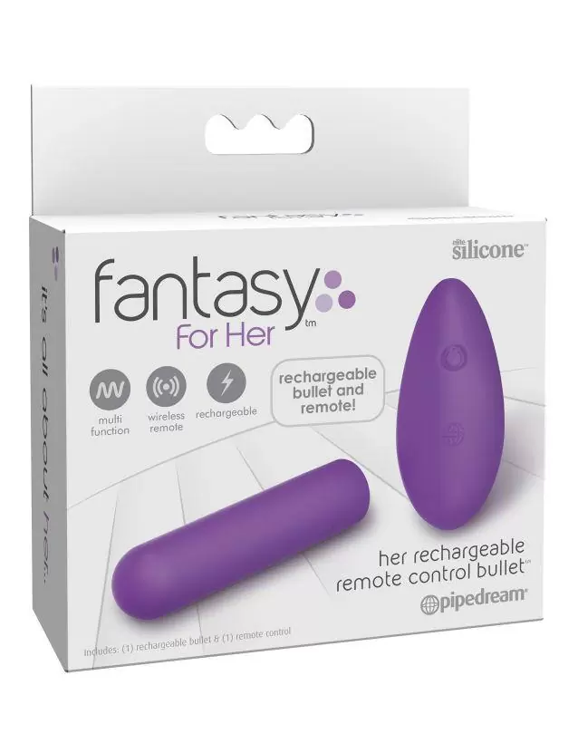 Мощная вибропуля с пультом ДУ Fantasy For Her Her Rechargeable Remote Control Bullet