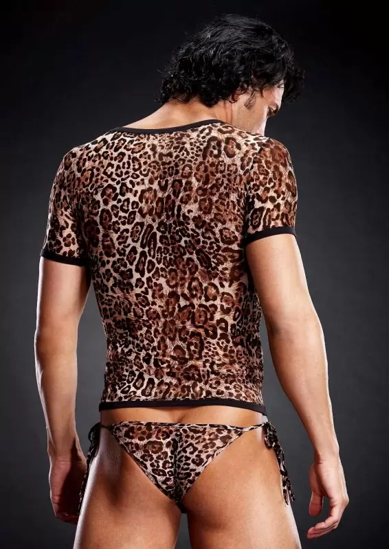 Леопардовая футболка BlueLine из сетки – S/M