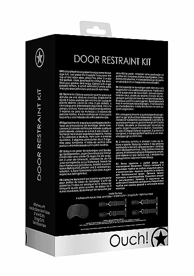Надёжные фиксаторы на дверь Door Restraint Set, 12 предметов, черный