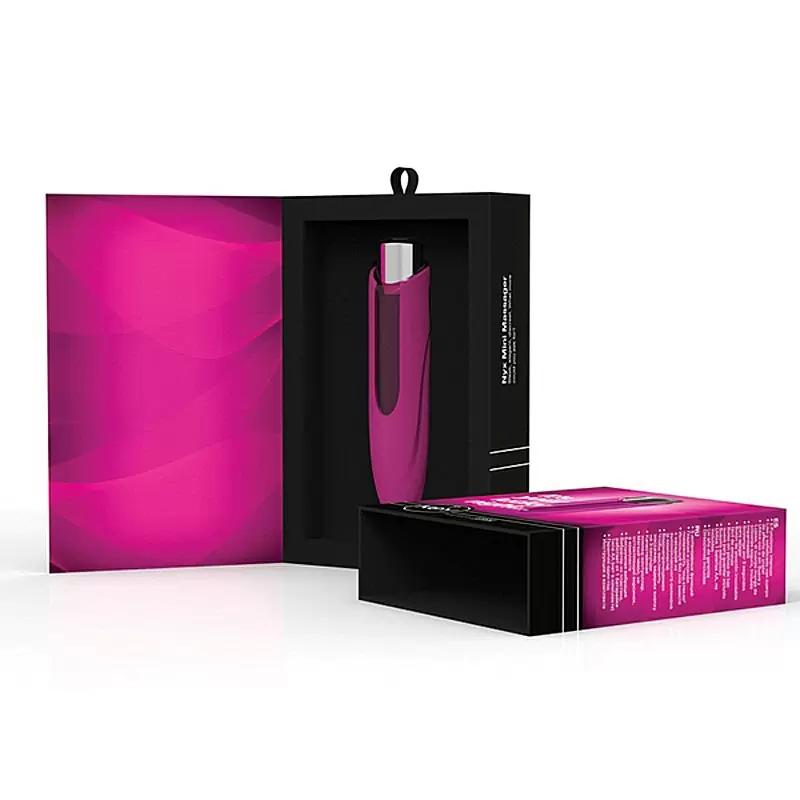 Дизайнерский мини массажер с насадкой Nyx - Pink