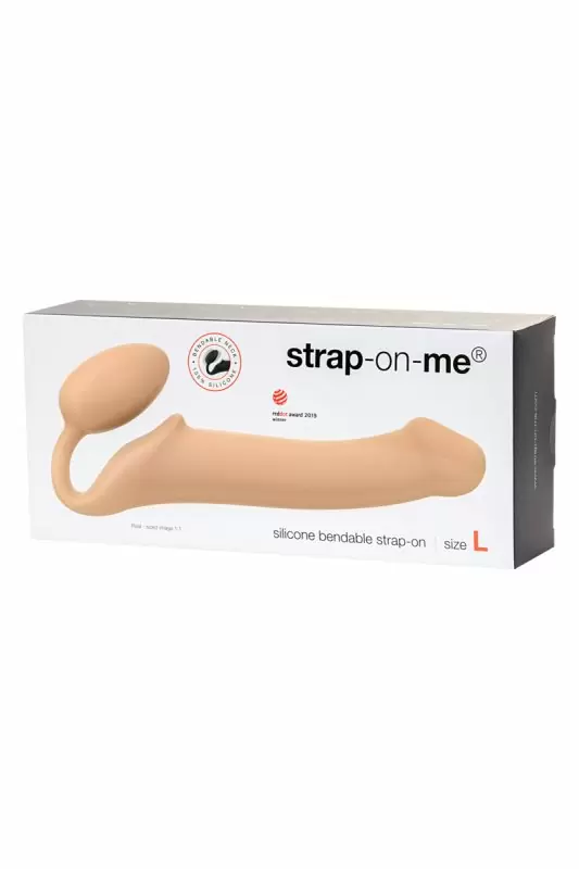 Безремневой страпон Strap-on-me. 25 см. Телесный