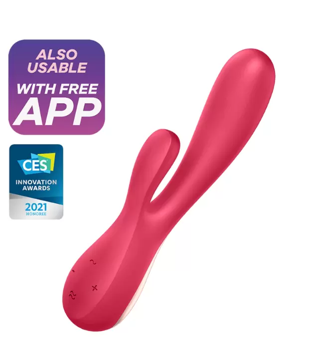 Вибромассажер Satisfyer Mono Flex с возможностью управления через приложение - красный