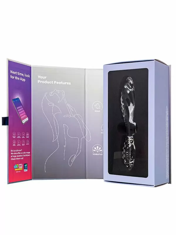 Двухсторонний фаллоимитатор Satisfyer Dazzling Crystal 1, 18 см, стеклянный, прозрачный