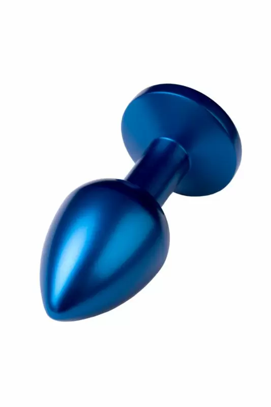 Легкая металлическая анальная пробка TOYFA Metal с кристаллом - в ассортименте