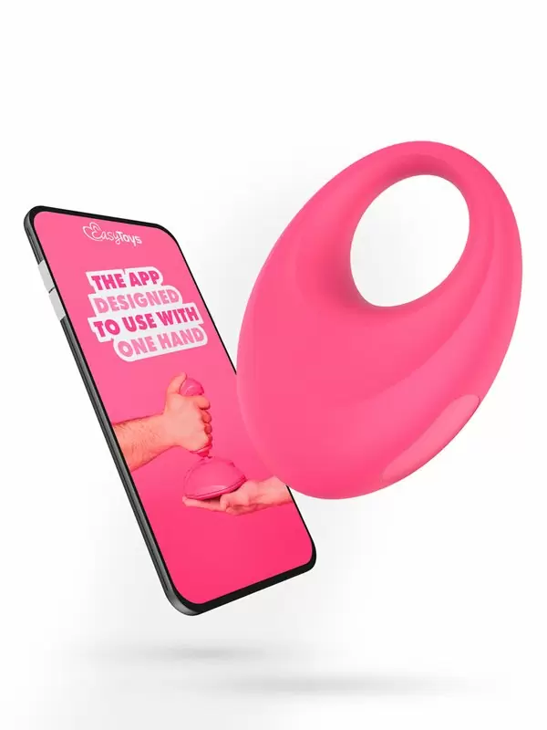 Интерактивное эрекцинное виброкольцо One-DC Leo, 7,5 см, 9 режимов, силикон, розовый