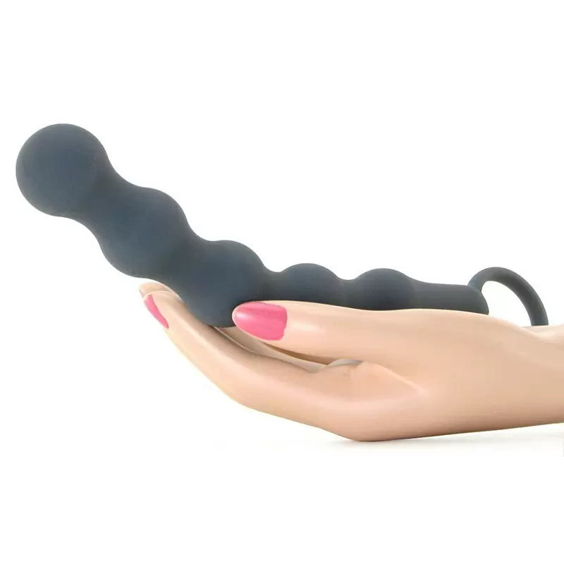 Гибкая анальная вибро-цепочка Lust by Jopen L4.5 – серая 