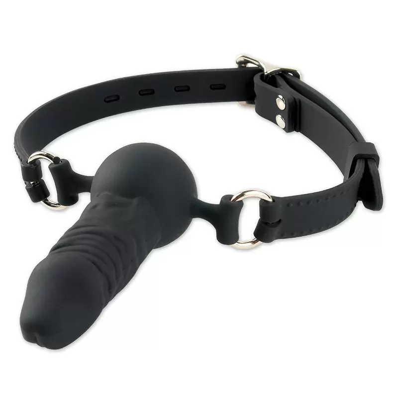 Кляп-Страпон с креплением на голове Silicone Face Fucker Gag #3