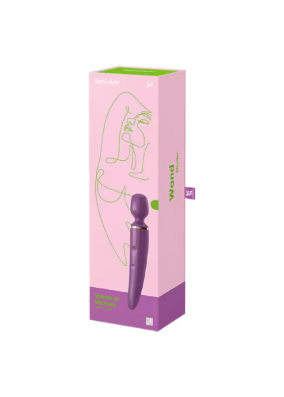 Вибратор Satisfyer Wand-er Woman (фиолетовый): 34 см, 50 режимов вибрации, АБС/силикон