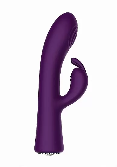 Вибратор-кролик Lux (фиолетовый): 20 см, 10 режимов вибрации, 8500 оборотов/мин, АБС/силикон