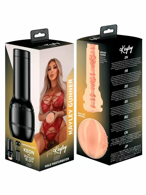 Реалистичный мастурбатор Kiiroo Feel Kayley Gunner, анатомия реальной актрисы, 22 см, ТПЭ