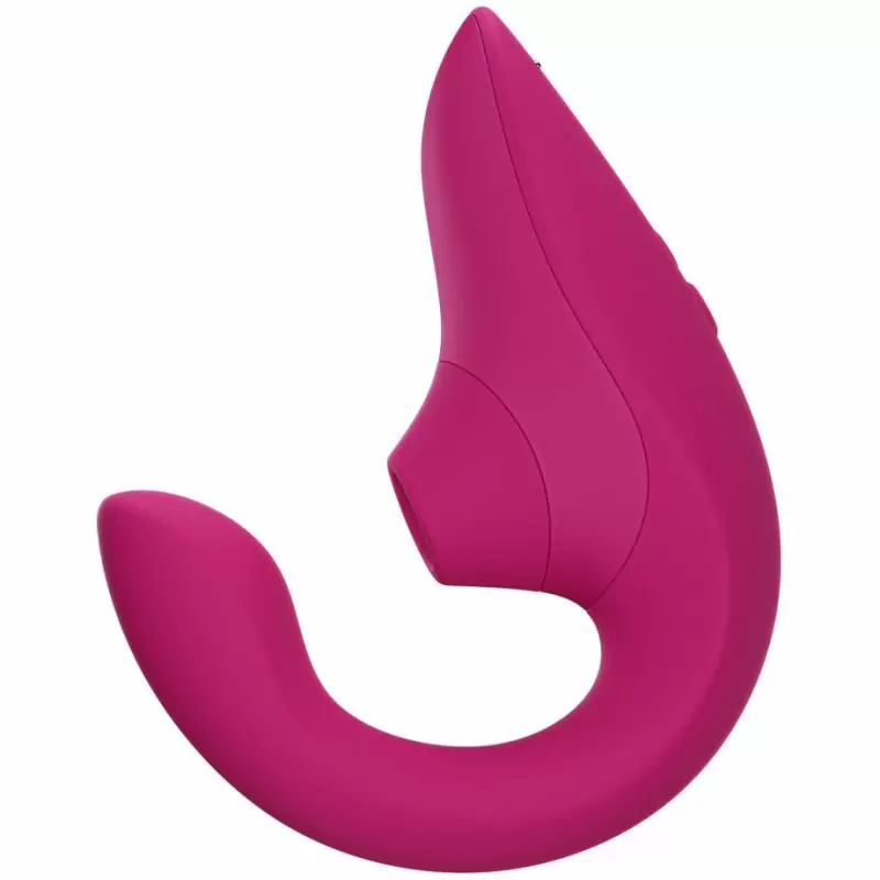 Компактный вибратор-кролик Womanizer Blend с бесконтактной клиторальной стимуляцией, 13,8 см, малиновый