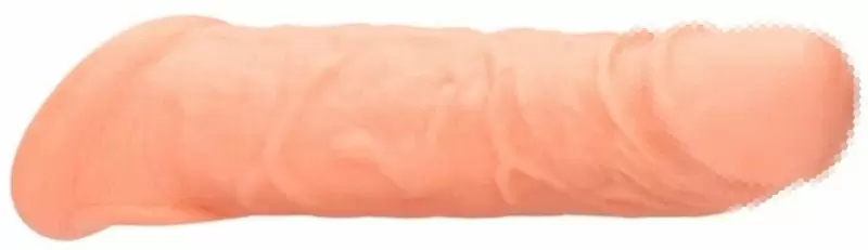 Увеличивающая насадка Shots Toys RealRock с креплением, телесный, 21,9 см х 5,9 см