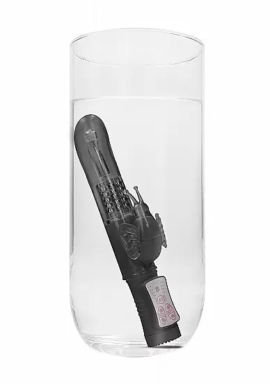 ВИБРАТОР КРОЛИК ROTATING BUTTERFLY - черный